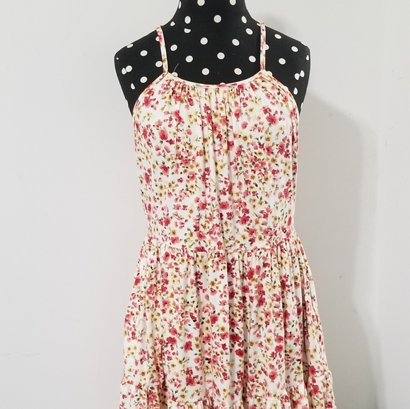 TWIRLING IN FLORALS OFFWHITE CREAM FLORAL DRESS - Picture 16 of 16